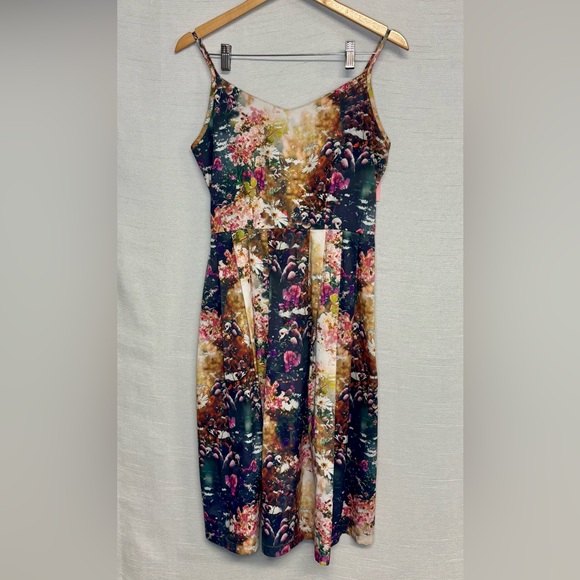 Yumi | VGUC Elegant Floral Strap Midi Dress, Size 12 - Picture 1 of 6